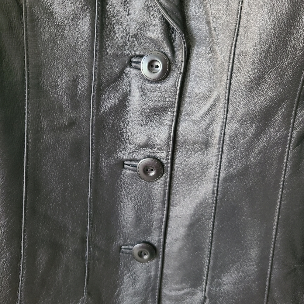 East 5th Leather Black Leather Jacket Size Large NWT - Picture 4 of 9